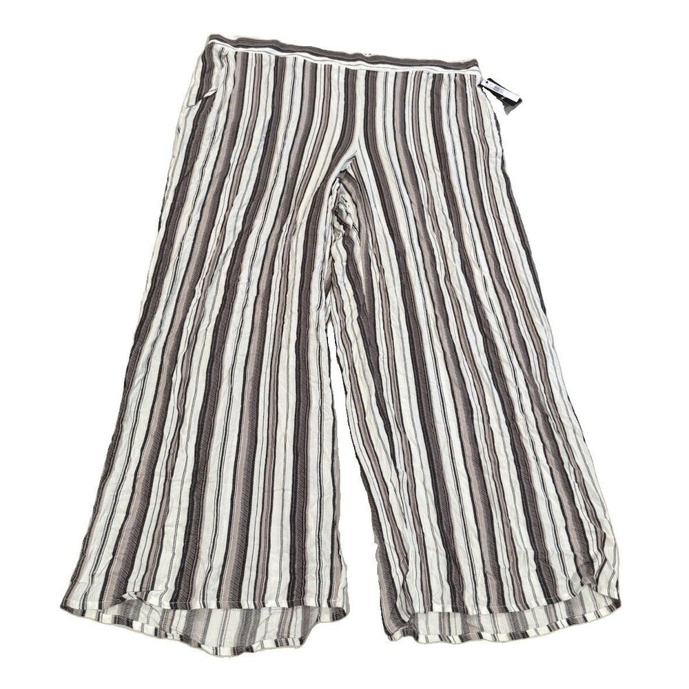 NEW IN Studio Pants Womens 3X Striped Lightweight Travel Vacation Boho Indie